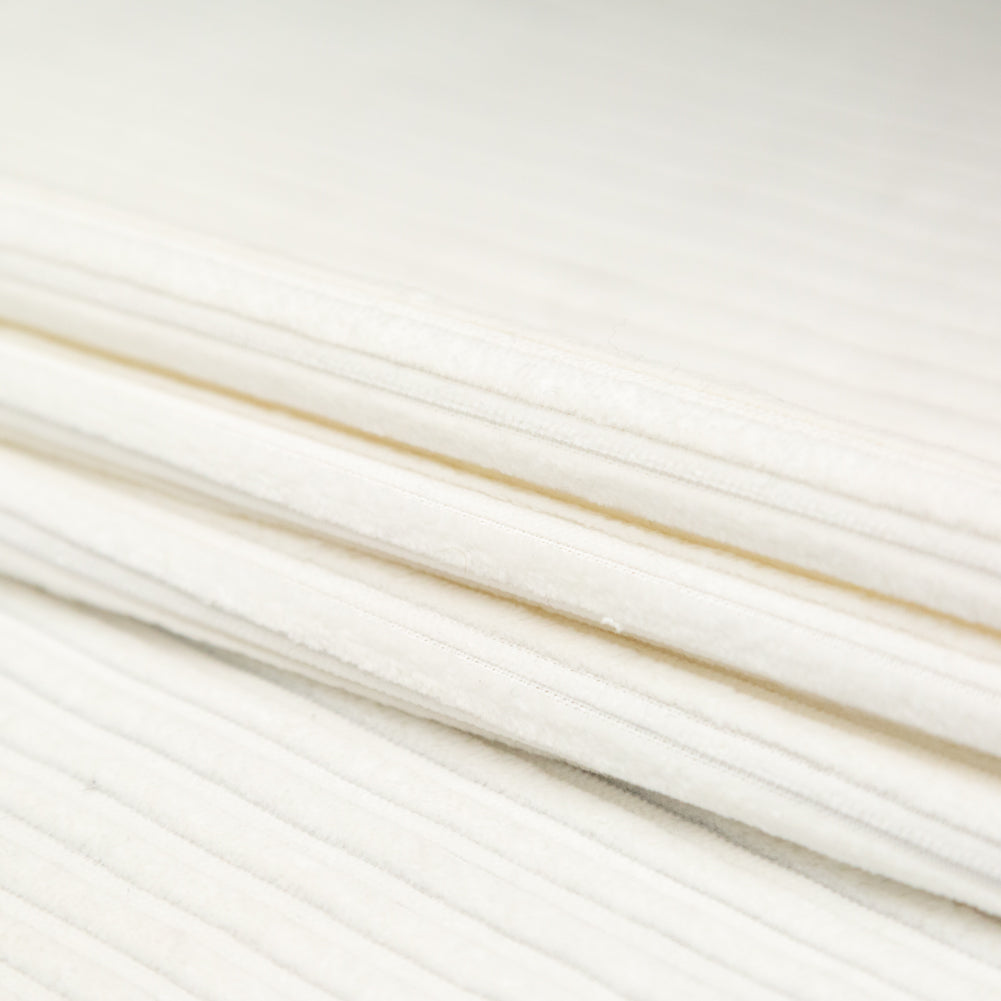 White Striped Pile Rayon Velvet Folded White Striped Pile Rayon Velvet Folded