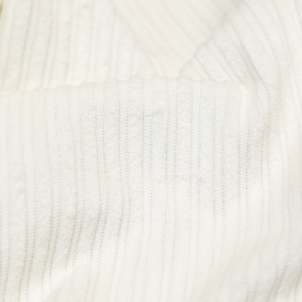 White Striped Pile Rayon Velvet Detail White Striped Pile Rayon Velvet Detail