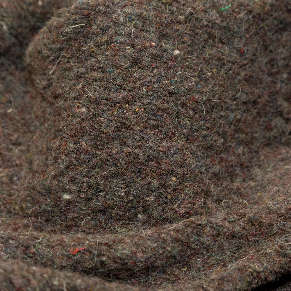 Muted Brown Heathered and Speckled Fuzzy Wool Knit Detail Muted Brown Heathered and Speckled Fuzzy Wool Knit Detail