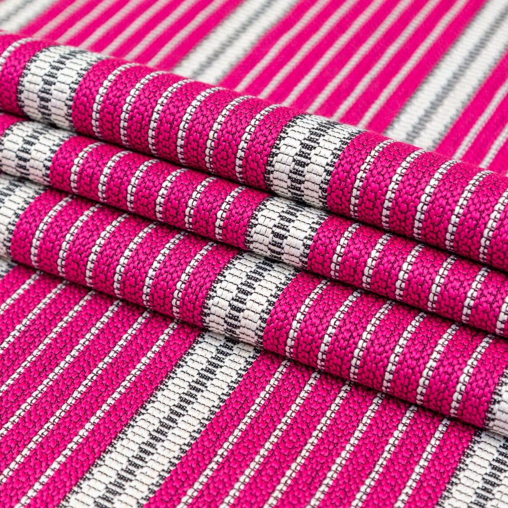 Raspberry Sorbet Striped Tweed Folded Raspberry Sorbet Striped Tweed Folded