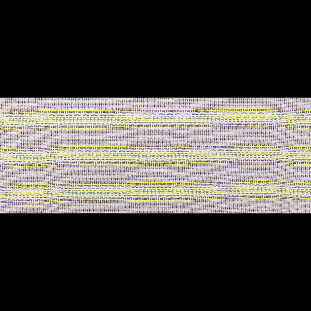 Blue, Jade and Yellow Awning Striped Cotton Tweed Full Blue, Jade and Yellow Awning Striped Cotton Tweed Full