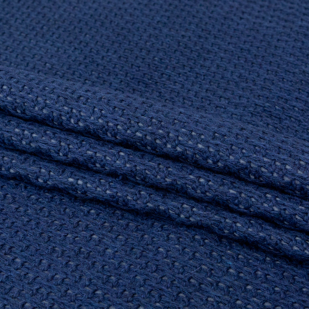 Gray Interlock Knit with Topical Navy Knit Yarn Design Folded Gray Interlock Knit with Topical Navy Knit Yarn Design Folded