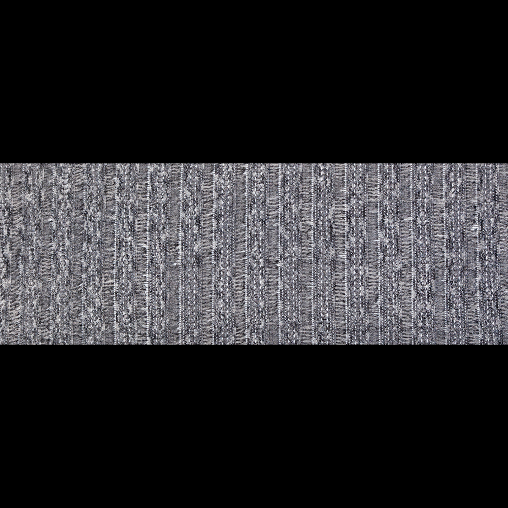 Black, White and Metallic Silver Fringe Lace Full Black, White and Metallic Silver Fringe Lace Full