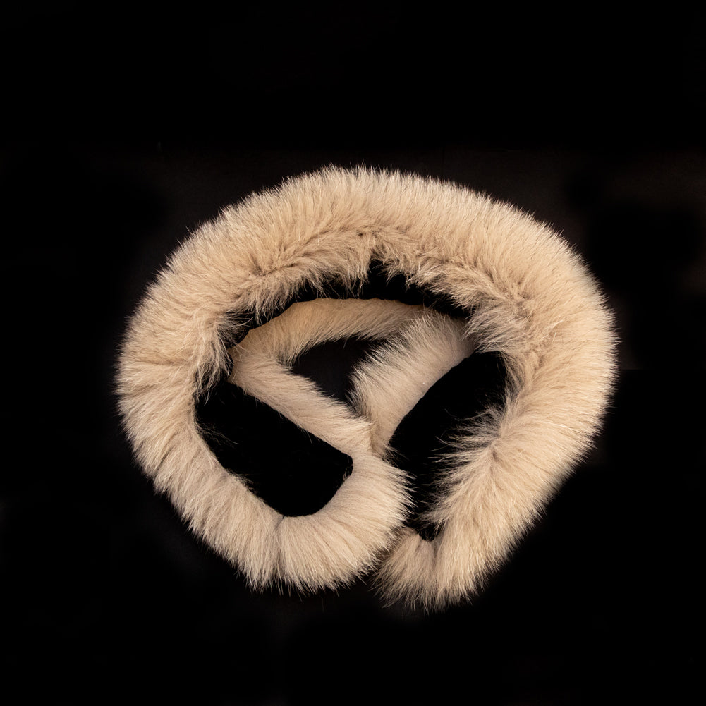 Sand Fox Fur Headband or Scarf with VELCRO® Closure Folded Sand Fox Fur Headband or Scarf with VELCRO® Closure Folded