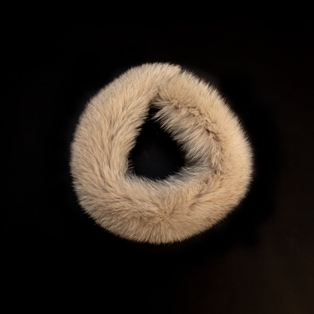 Sand Fox Fur Headband or Scarf with VELCRO® Closure Detail Sand Fox Fur Headband or Scarf with VELCRO® Closure Detail