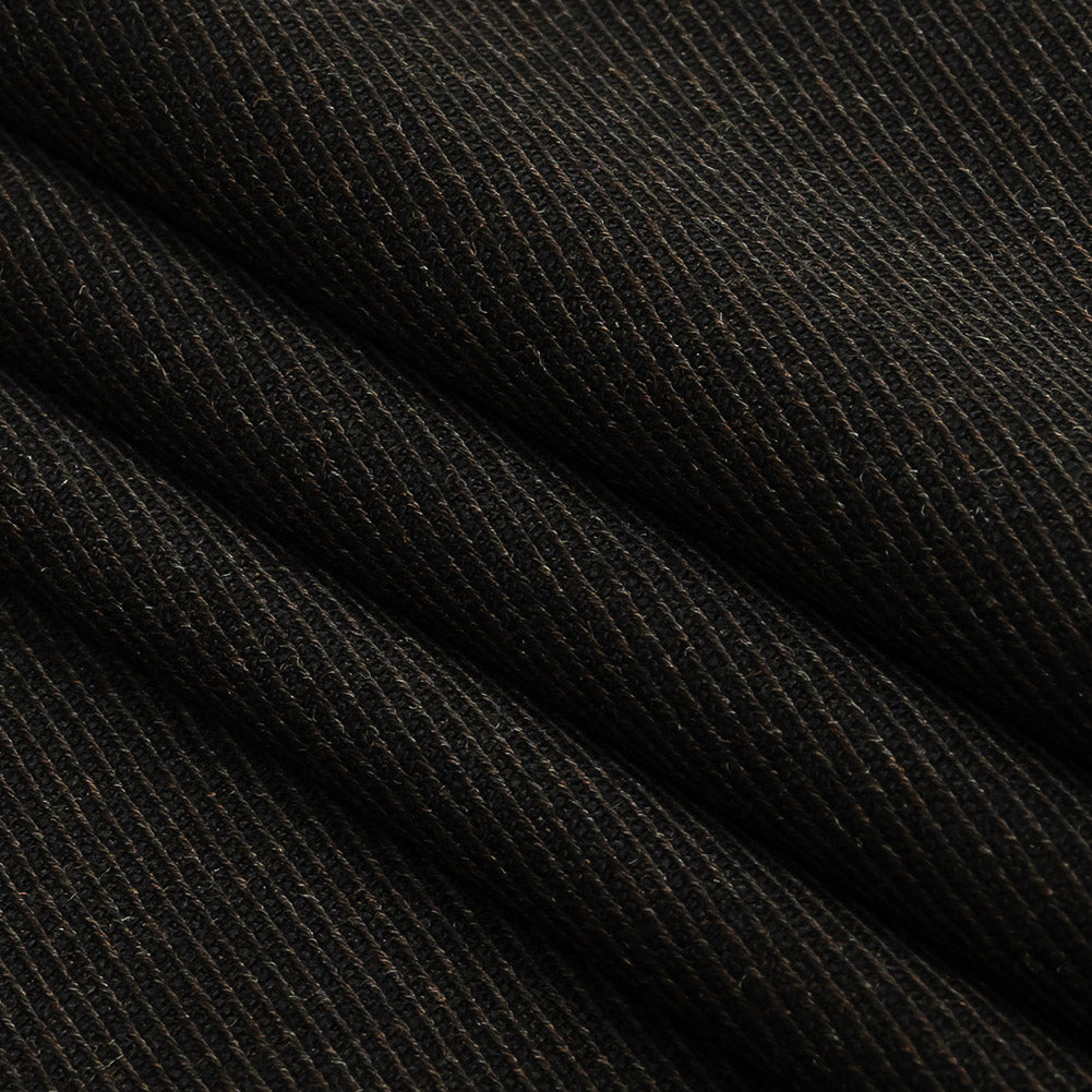 Italian Navy and Brown Heathered Stretch Wool Twill Suiting Folded Italian Navy and Brown Heathered Stretch Wool Twill Suiting Folded