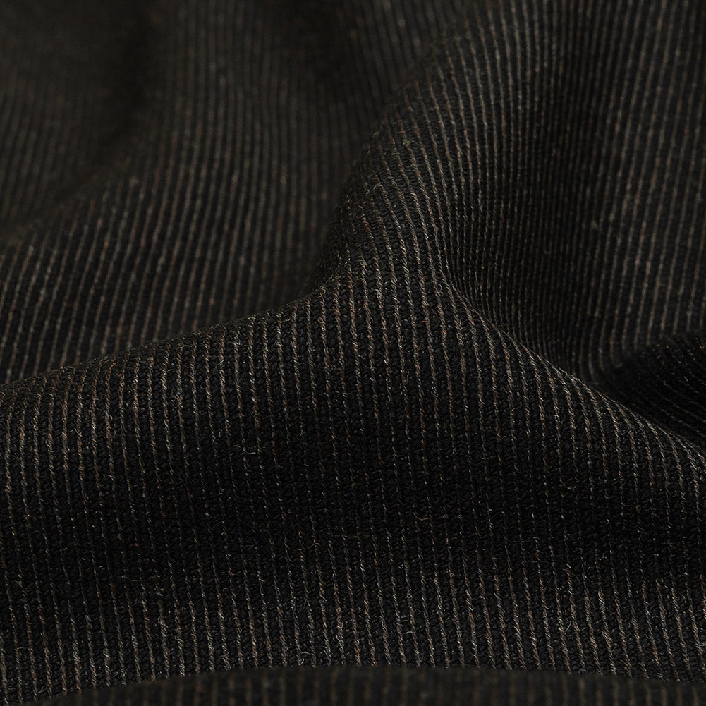 Italian Navy and Brown Heathered Stretch Wool Twill Suiting Detail Italian Navy and Brown Heathered Stretch Wool Twill Suiting Detail