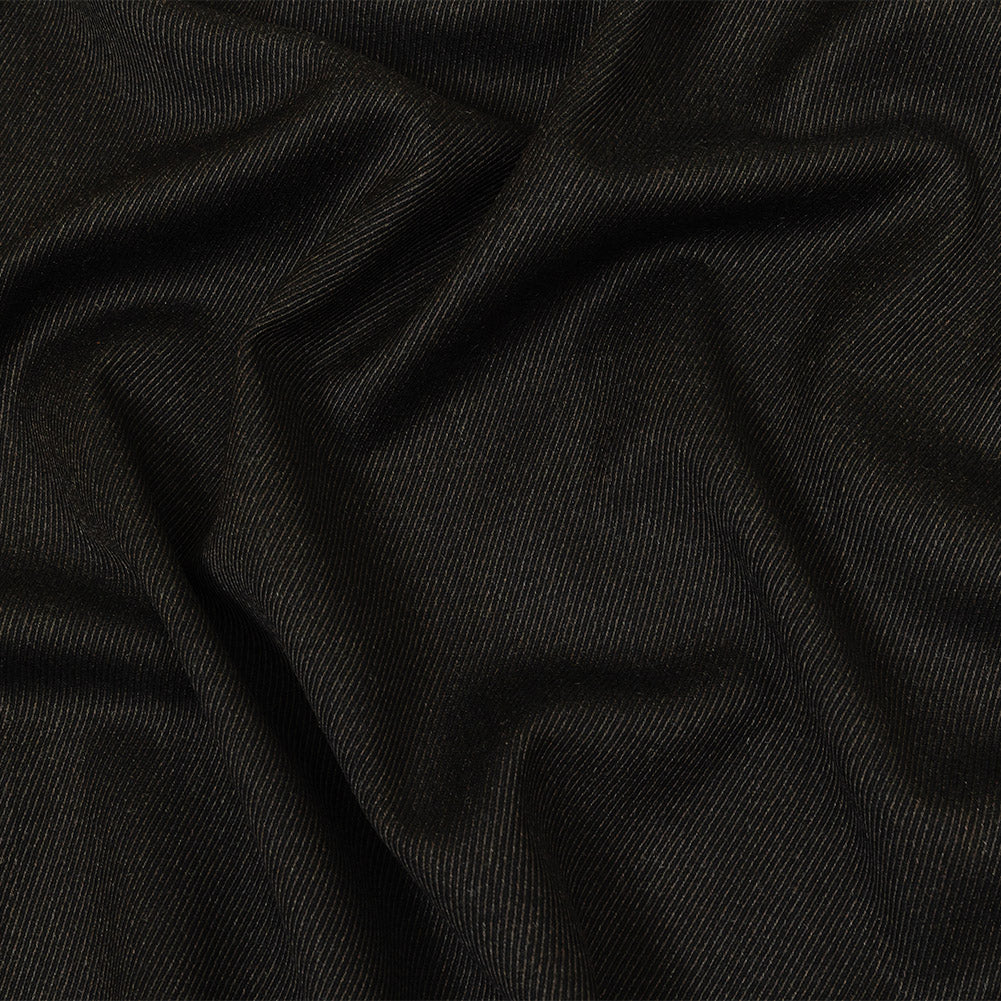 Italian Navy and Brown Heathered Stretch Wool Twill Suiting Italian Navy and Brown Heathered Stretch Wool Twill Suiting
