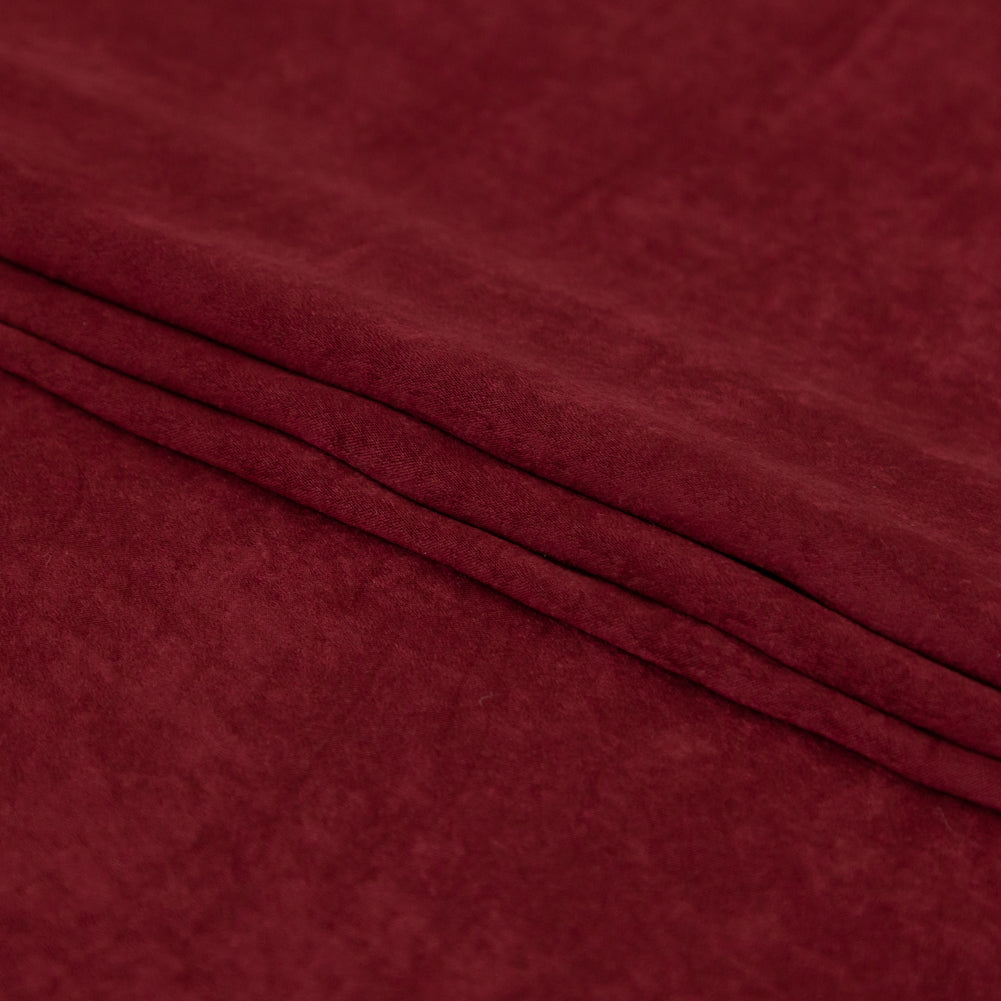 Italian Tawny Port Hammered Polyester Charmeuse Folded Italian Tawny Port Hammered Polyester Charmeuse Folded