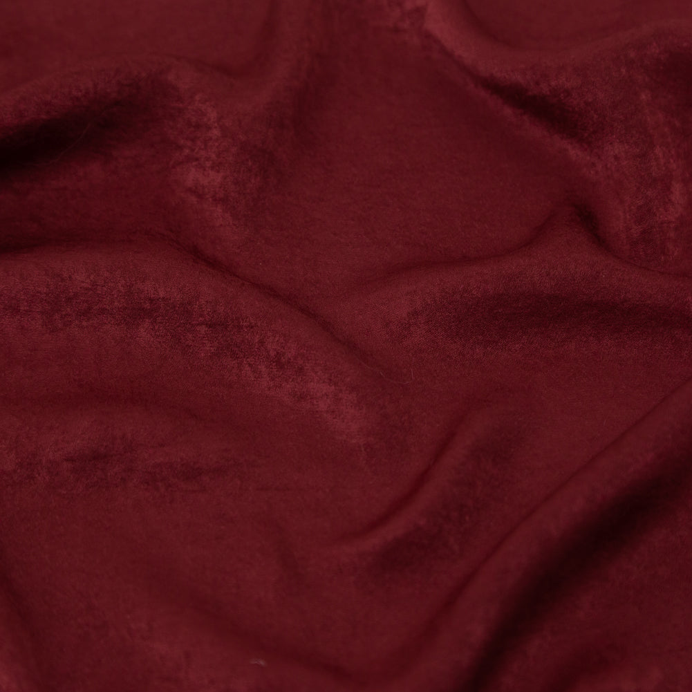 Italian Tawny Port Hammered Polyester Charmeuse Detail Italian Tawny Port Hammered Polyester Charmeuse Detail