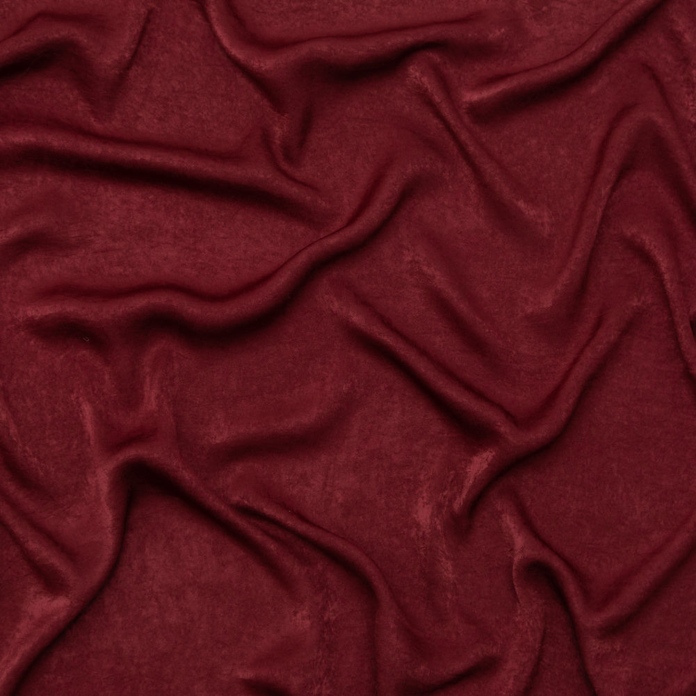 Italian Tawny Port Hammered Polyester Charmeuse Italian Tawny Port Hammered Polyester Charmeuse