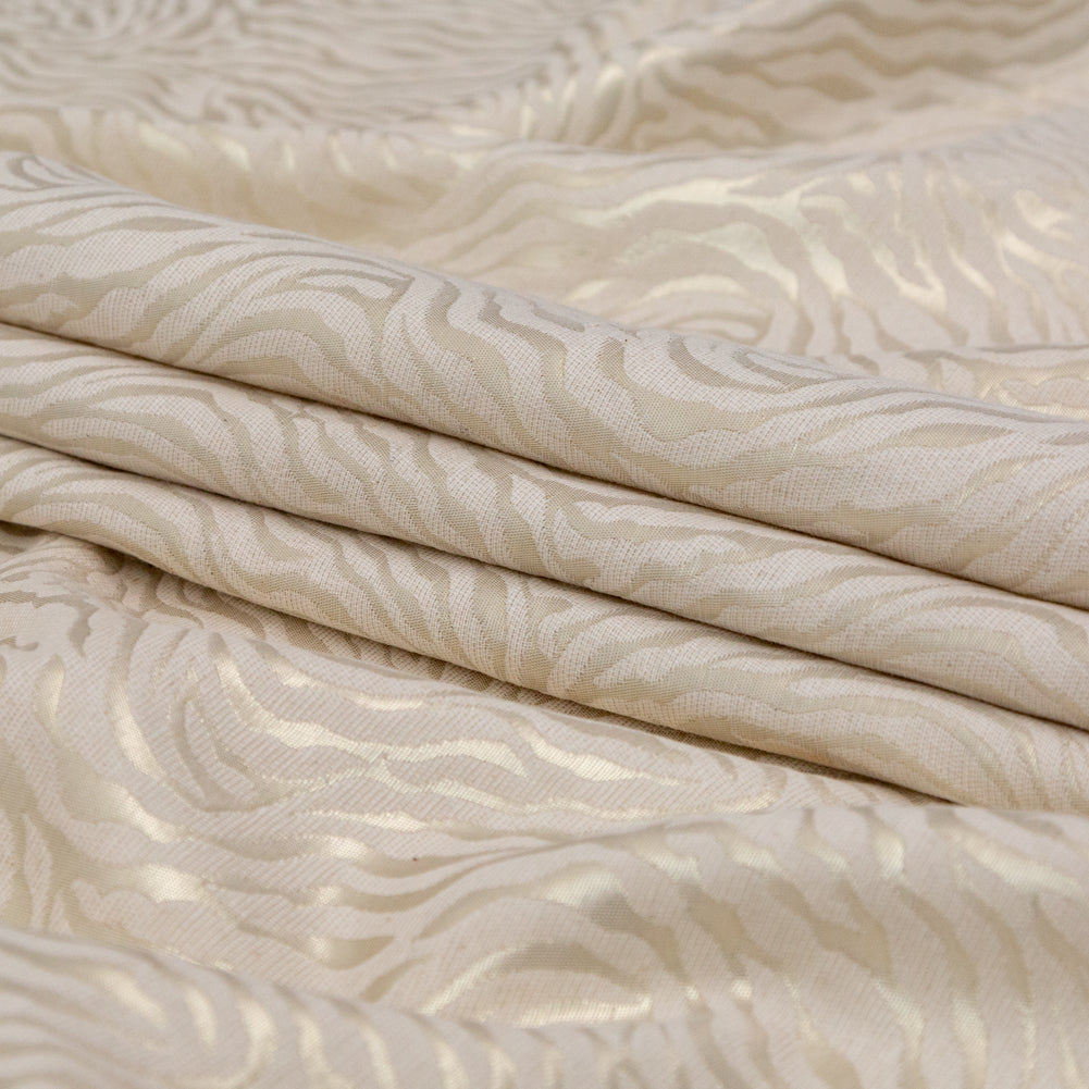 Metallic Whisper White Zebra Cotton Jacquard Folded Metallic Whisper White Zebra Cotton Jacquard Folded