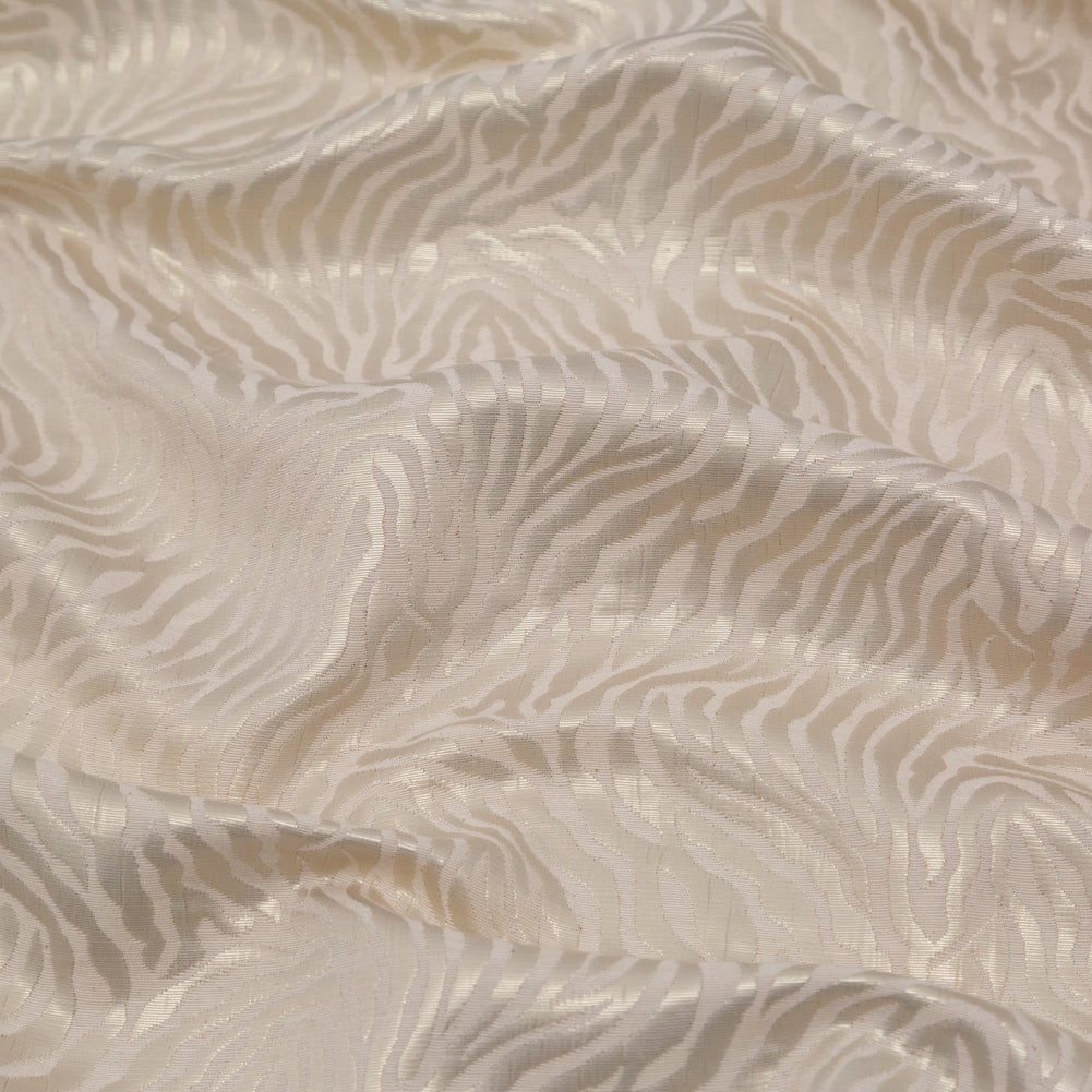 Metallic Whisper White Zebra Cotton Jacquard Detail Metallic Whisper White Zebra Cotton Jacquard Detail