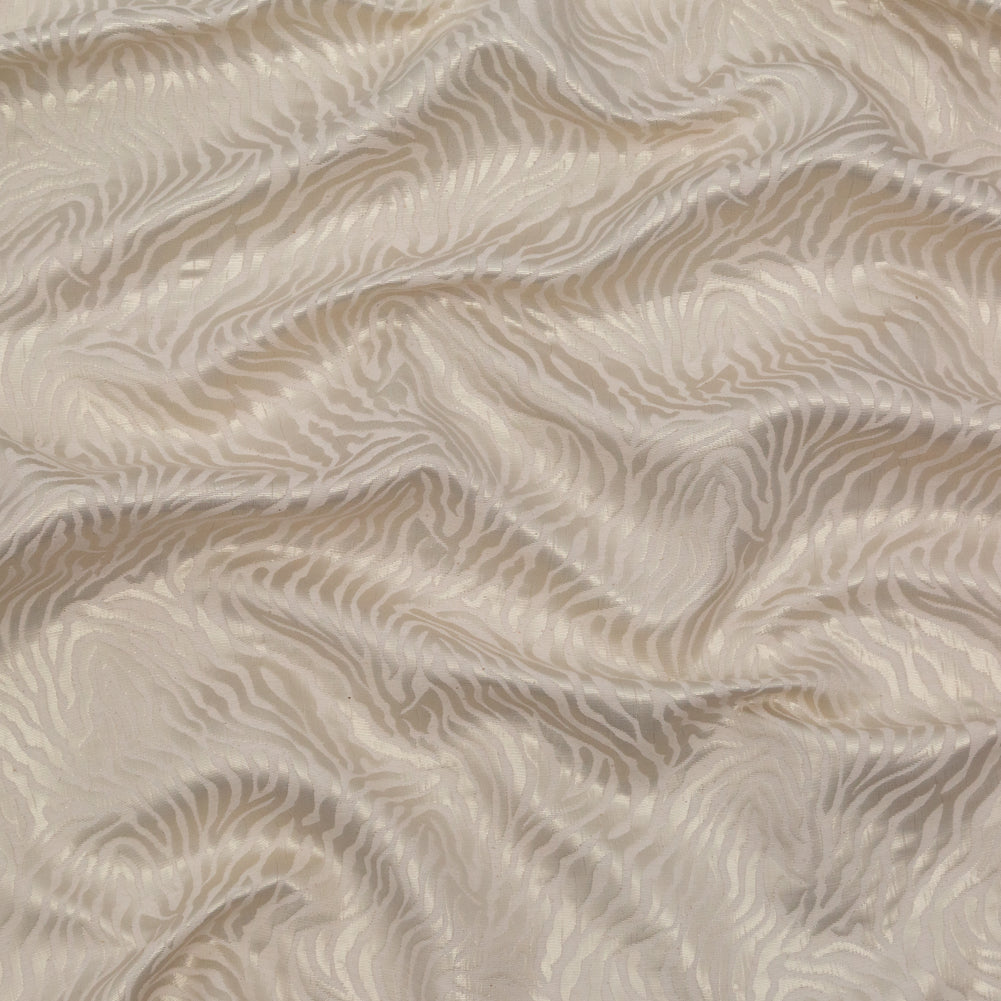Metallic Whisper White Zebra Cotton Jacquard Metallic Whisper White Zebra Cotton Jacquard