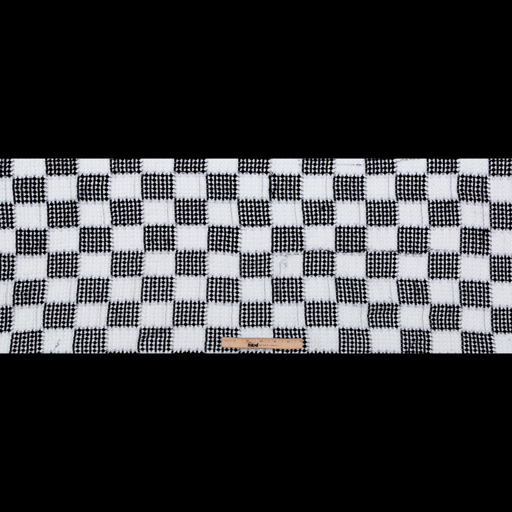 Black and White Checkered Guipure Lace Full Black and White Checkered Guipure Lace Full