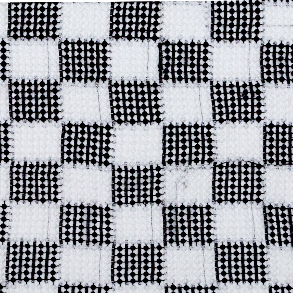 Black and White Checkered Guipure Lace Black and White Checkered Guipure Lace