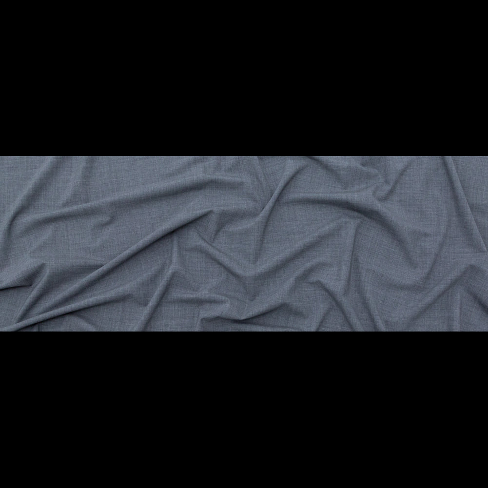 Italian Heathered Gray Stretch Wool Suiting Full Italian Heathered Gray Stretch Wool Suiting Full