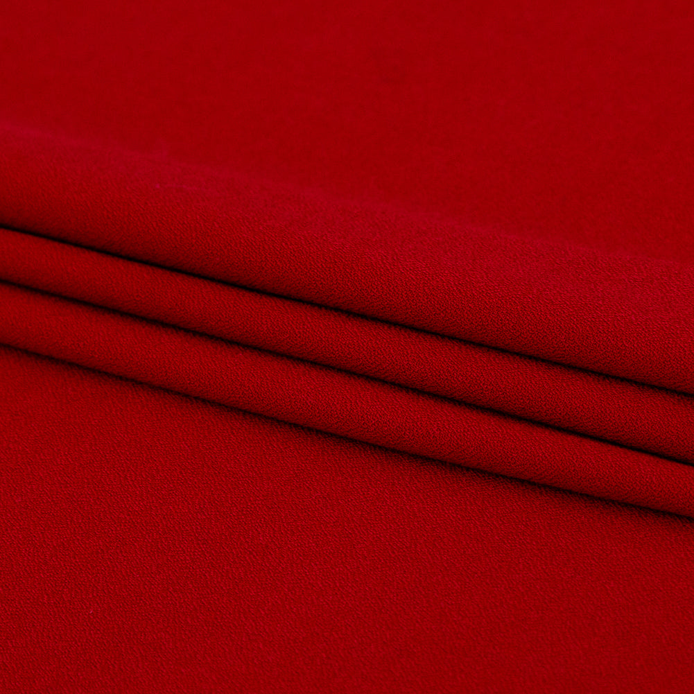 Italian Scarlet Stretch Wool Crepe Folded Italian Scarlet Stretch Wool Crepe Folded