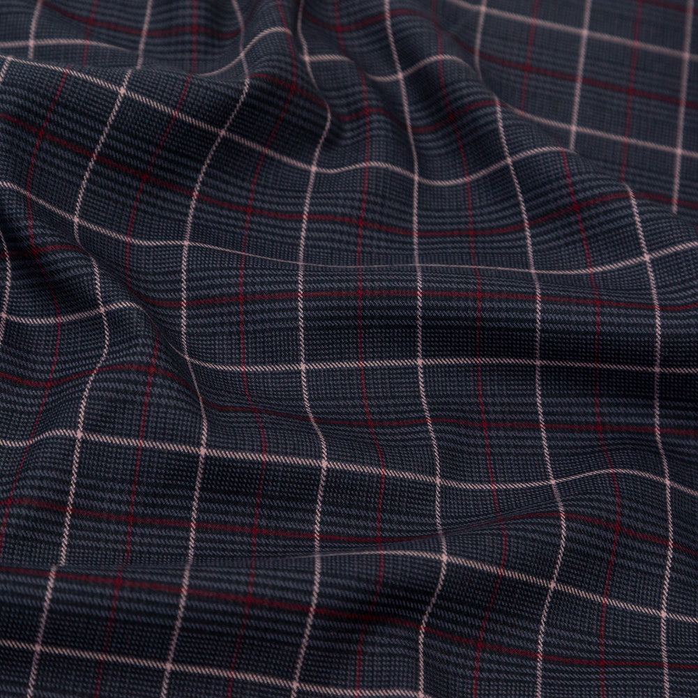 Rag & Bone Steel Blue, Orchid and Red Plaid Suiting Detail Rag & Bone Steel Blue, Orchid and Red Plaid Suiting Detail