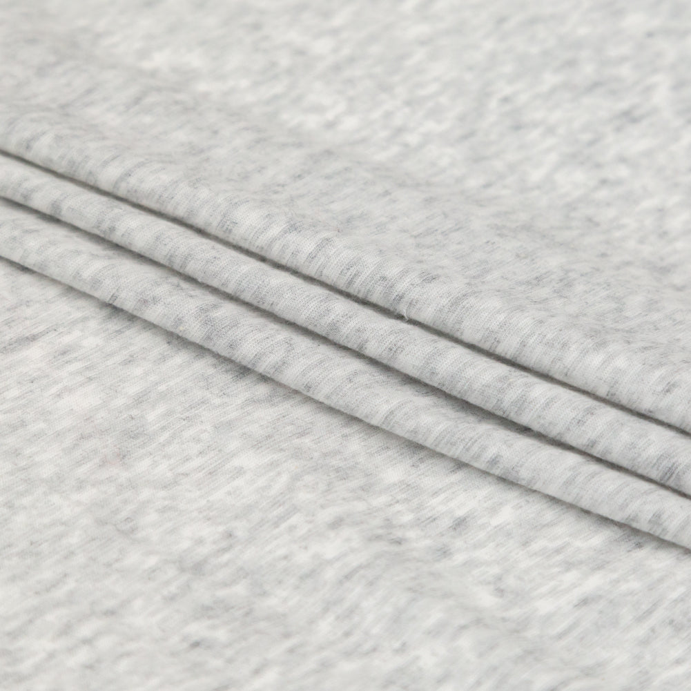 Heathered Light Gray Tissue Weight Jersey Detail Heathered Light Gray Tissue Weight Jersey Detail