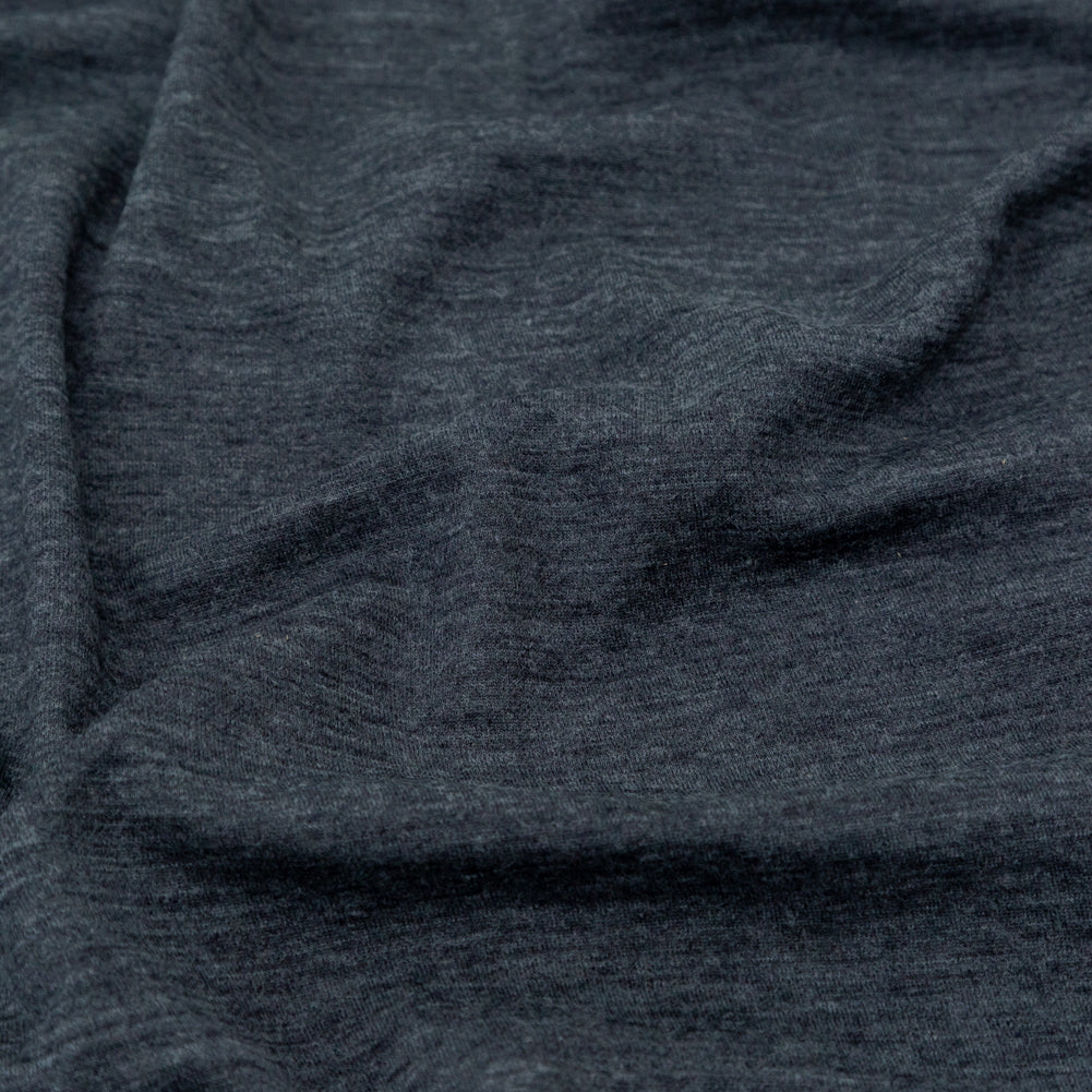 Italian Heathered Gray and Light Gray Double Faced Wool Double Knit Detail Italian Heathered Gray and Light Gray Double Faced Wool Double Knit Detail