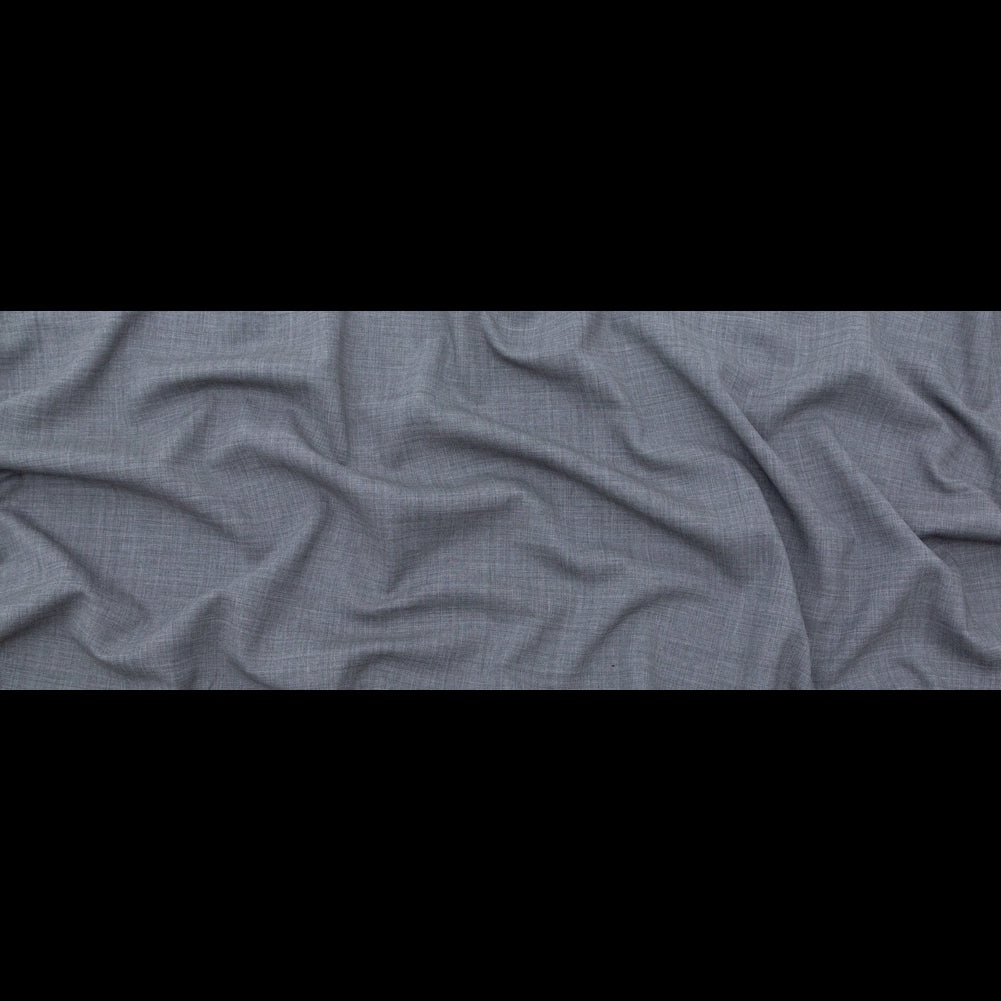 Italian Heathered Gray Stretch Double Faced Wool Suiting Italian Heathered Gray Stretch Double Faced Wool Suiting