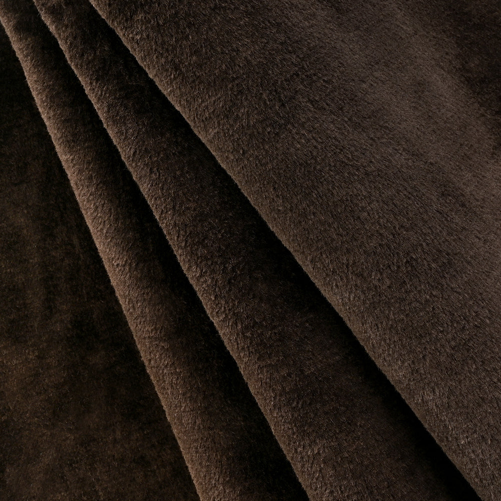 Brown Faux Fur with Metallic Gold Faux Leather Backing Detail Brown Faux Fur with Metallic Gold Faux Leather Backing Detail
