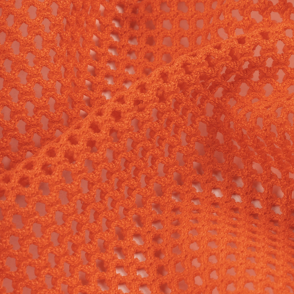 Coral Orange Polyester Mesh Detail Coral Orange Polyester Mesh Detail