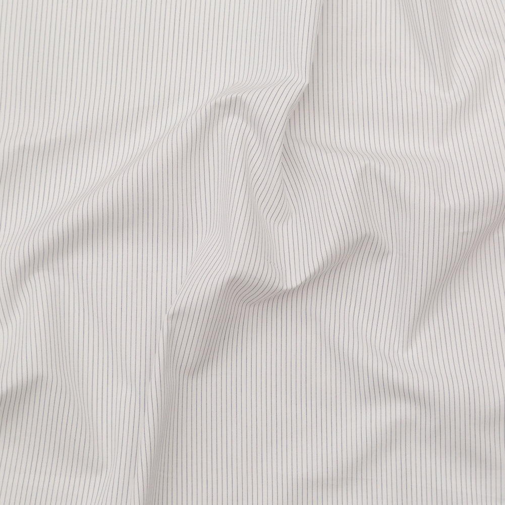 Rag & Bone White and Blue Pinstriped Cotton Shirting Rag & Bone White and Blue Pinstriped Cotton Shirting