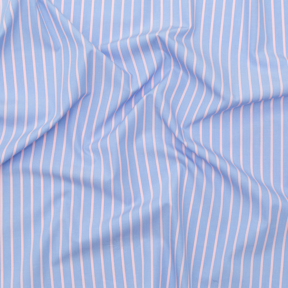 Rag & Bone Powder Blue and Baby Pink Striped Cotton Poplin Rag & Bone Powder Blue and Baby Pink Striped Cotton Poplin