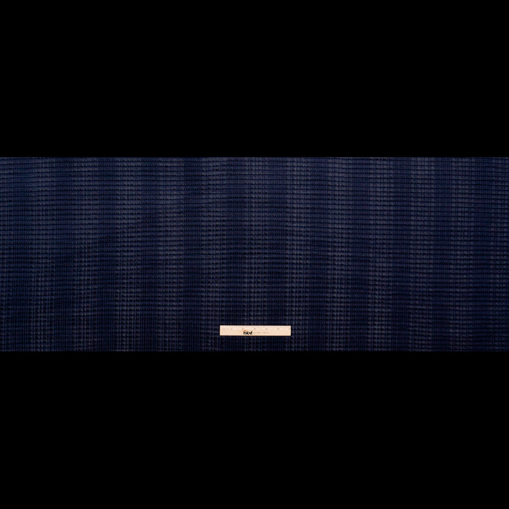 Navy Stretch Polyester Pleated Knit Full Navy Stretch Polyester Pleated Knit Full