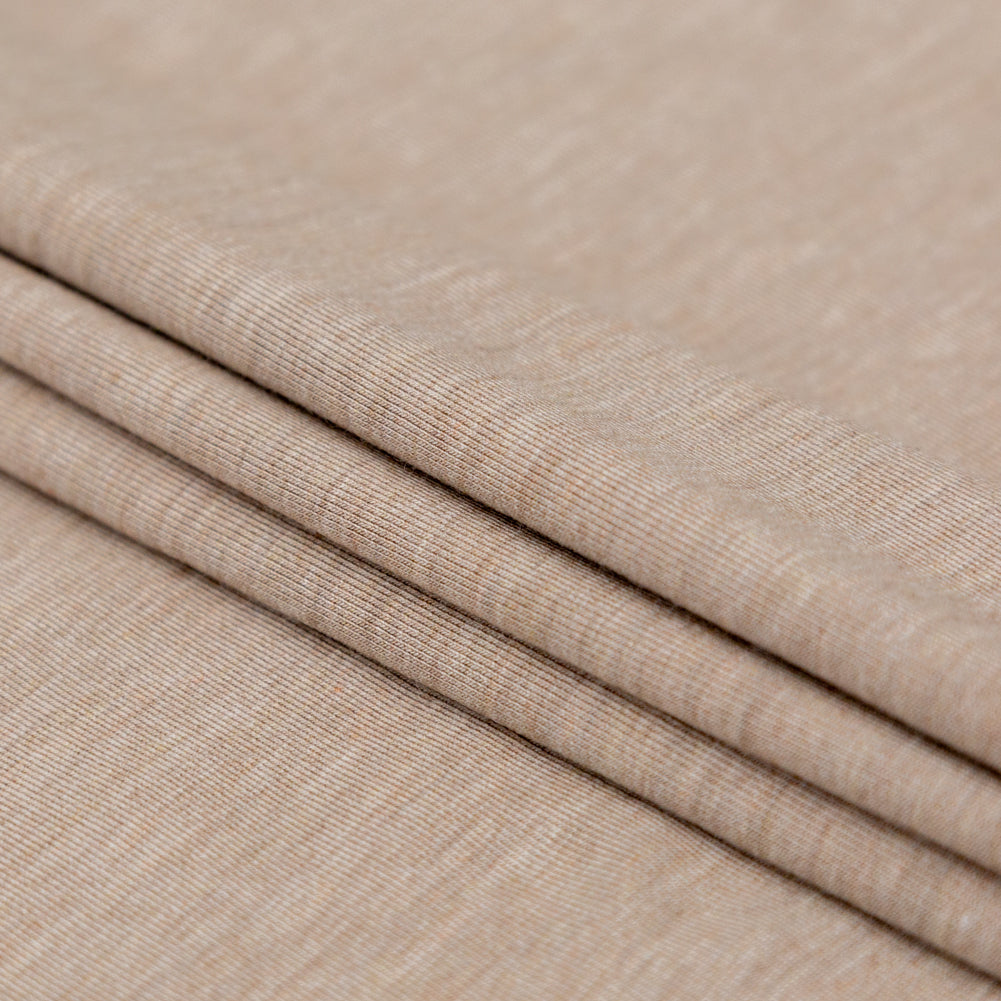 Italian Heather Taupe Stretch Viscose Jersey Folded Italian Heather Taupe Stretch Viscose Jersey Folded