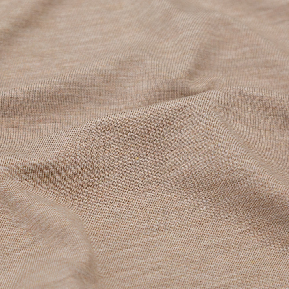 Italian Heather Taupe Stretch Viscose Jersey Detail Italian Heather Taupe Stretch Viscose Jersey Detail