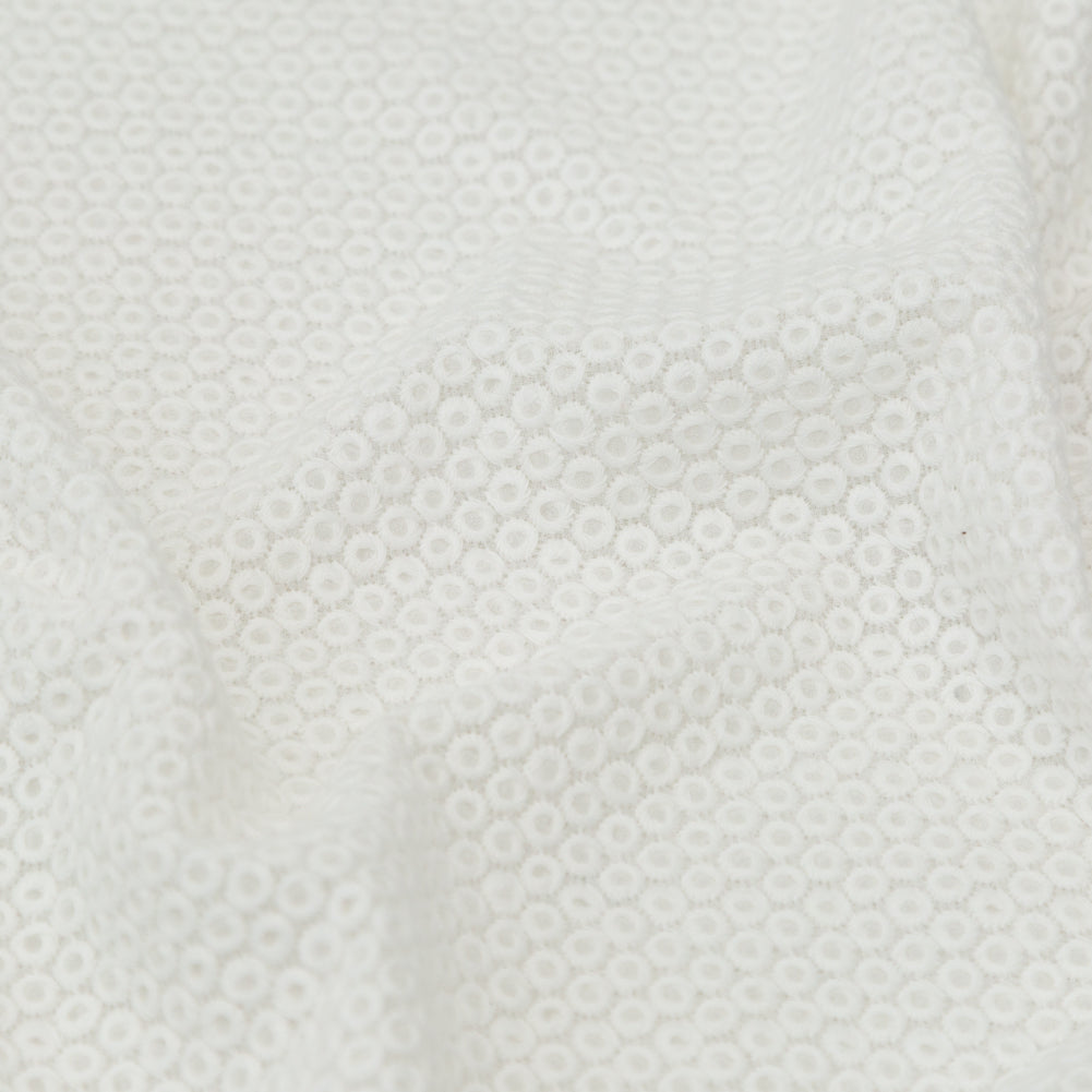 Rag & Bone White Polyester Chiffon with Cotton Embroidered Circles Detail Rag & Bone White Polyester Chiffon with Cotton Embroidered Circles Detail