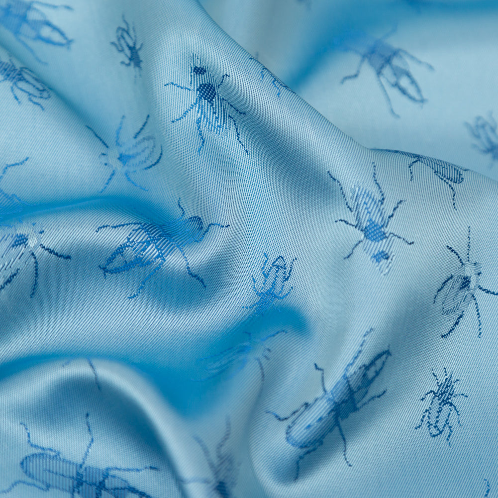 Beetles Jacquard Lining - Light Blue and Royal Blue Bi-Color Full Beetles Jacquard Lining - Light Blue and Royal Blue Bi-Color Full