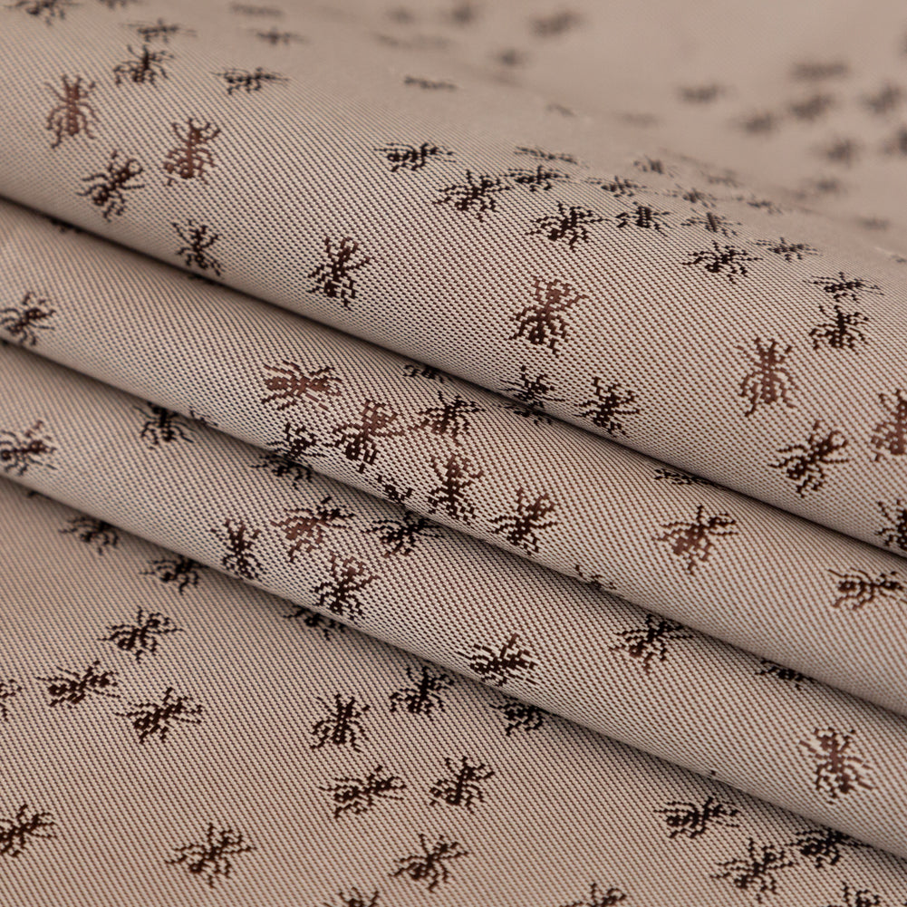 Ants Jacquard Lining - Taupe Detail Ants Jacquard Lining - Taupe Detail
