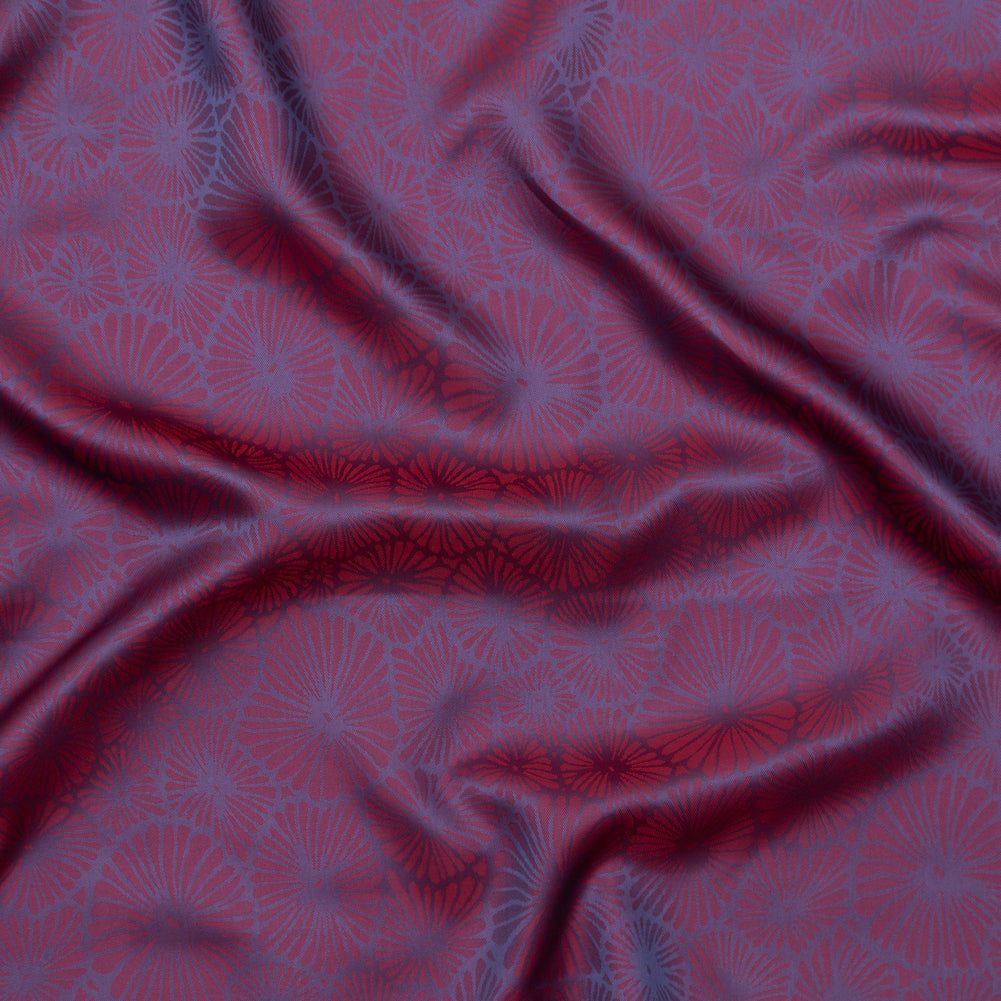 Red and Purple Bi-Color Floral Jacquard Lining Red and Purple Bi-Color Floral Jacquard Lining
