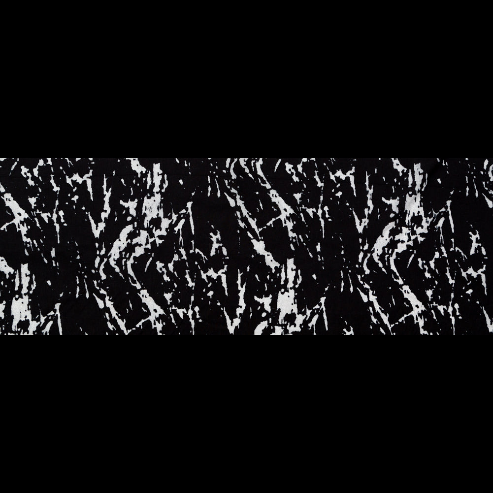 Black and White Abstract Burnout Polyester Woven with Fused Backing Full Black and White Abstract Burnout Polyester Woven with Fused Backing Full
