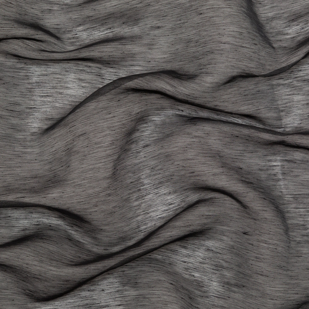 Italian Black Metallic Screen Linen Italian Black Metallic Screen Linen