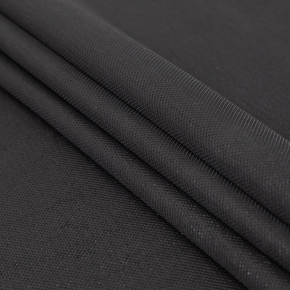 Italian Metallic Black Knit Pique Detail Italian Metallic Black Knit Pique Detail