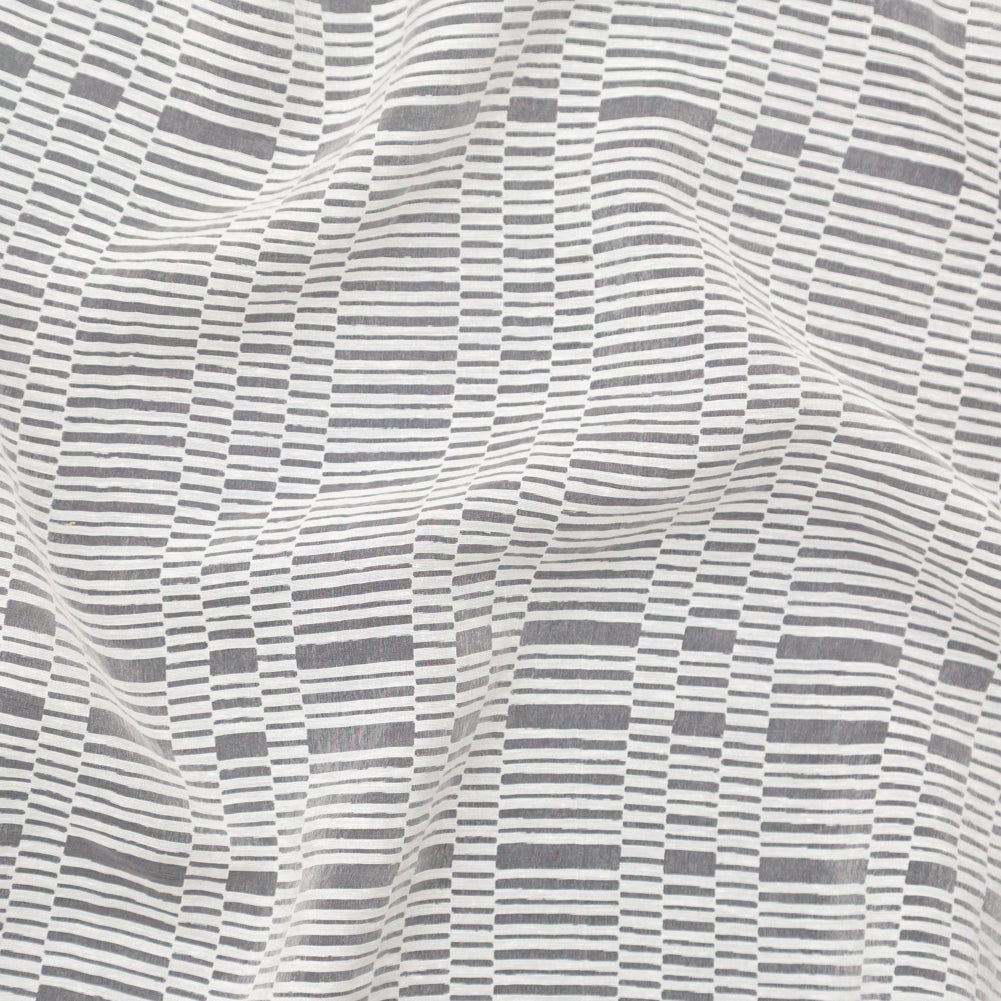 Italian Off-White Novelty Geometric Woven Organza Italian Off-White Novelty Geometric Woven Organza