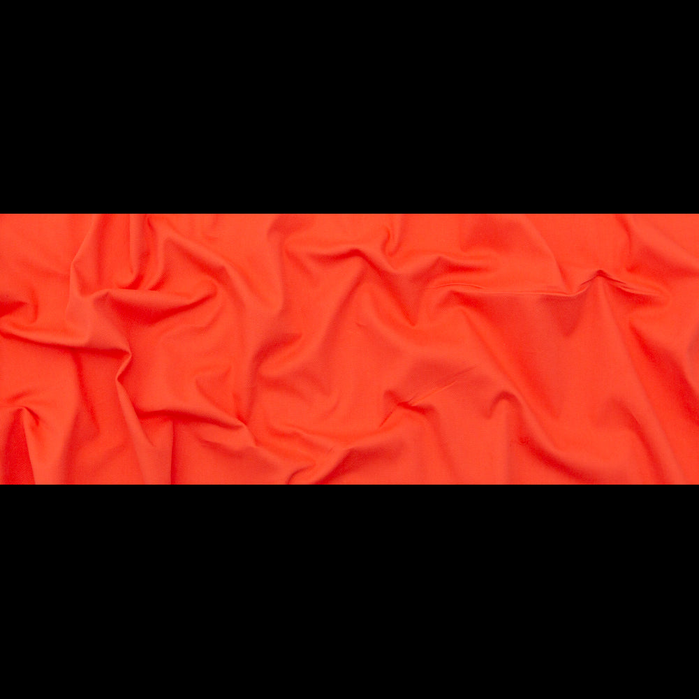 Italian Hot Coral Stretch Cotton Pique Full Italian Hot Coral Stretch Cotton Pique Full