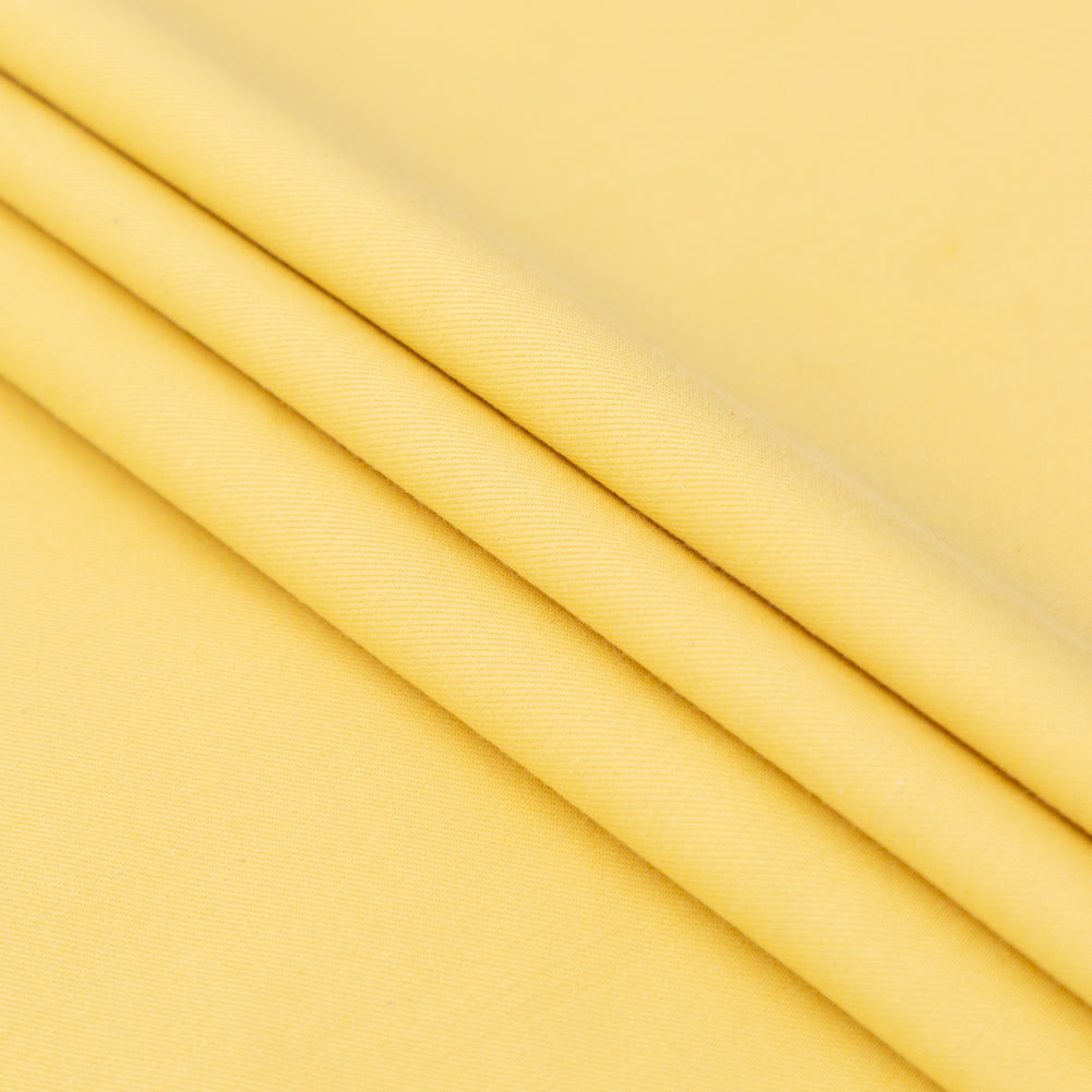Italian Canary and Moonstruck Double-Faced Stretch Cotton Twill Folded Italian Canary and Moonstruck Double-Faced Stretch Cotton Twill Folded