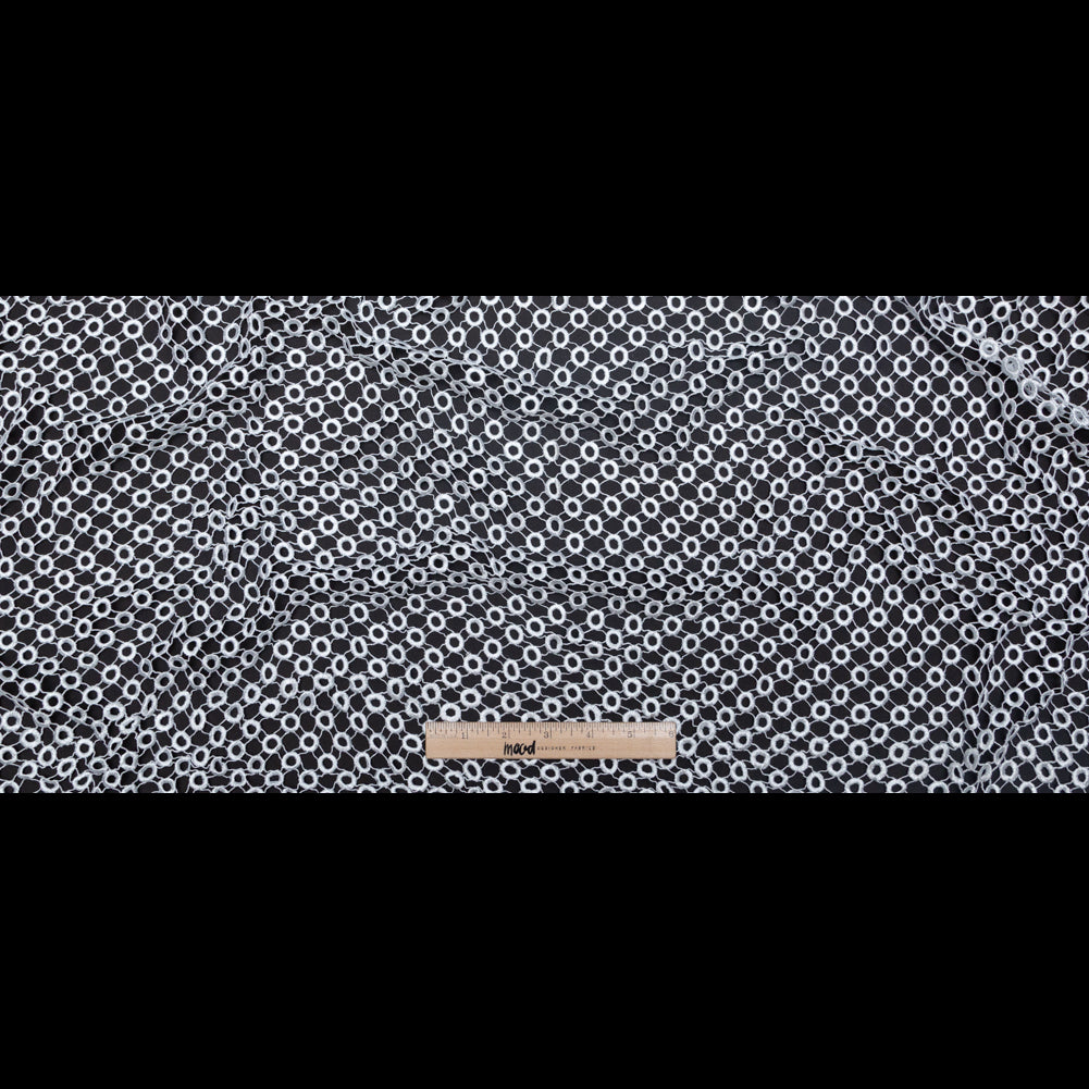 Guipure Lace - White Geometric Circles Full Guipure Lace - White Geometric Circles Full