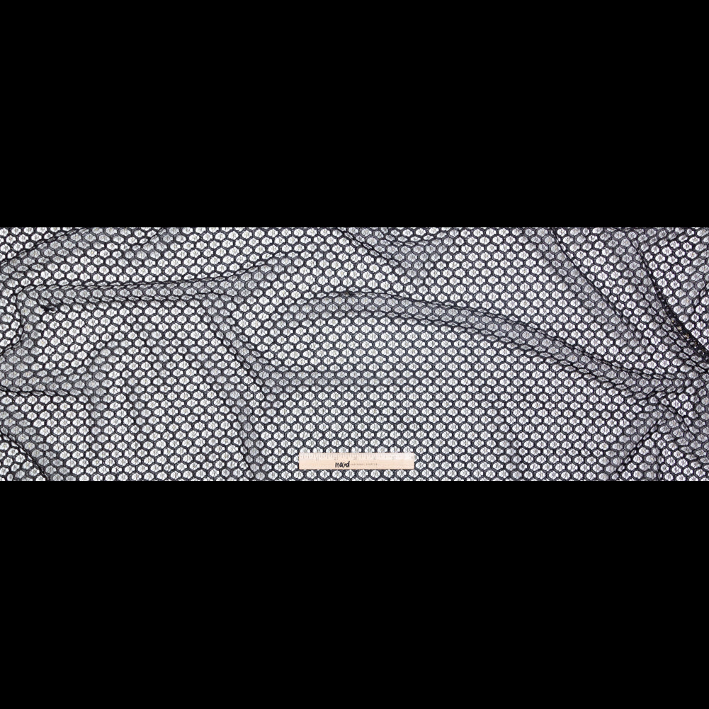 Stretch Corded Chantilly Lace - Metallic Gold and Black Geometric Full Stretch Corded Chantilly Lace - Metallic Gold and Black Geometric Full