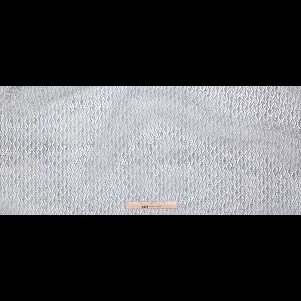 Brushed Nickel Zig Zag Silk Organza Full Brushed Nickel Zig Zag Silk Organza Full