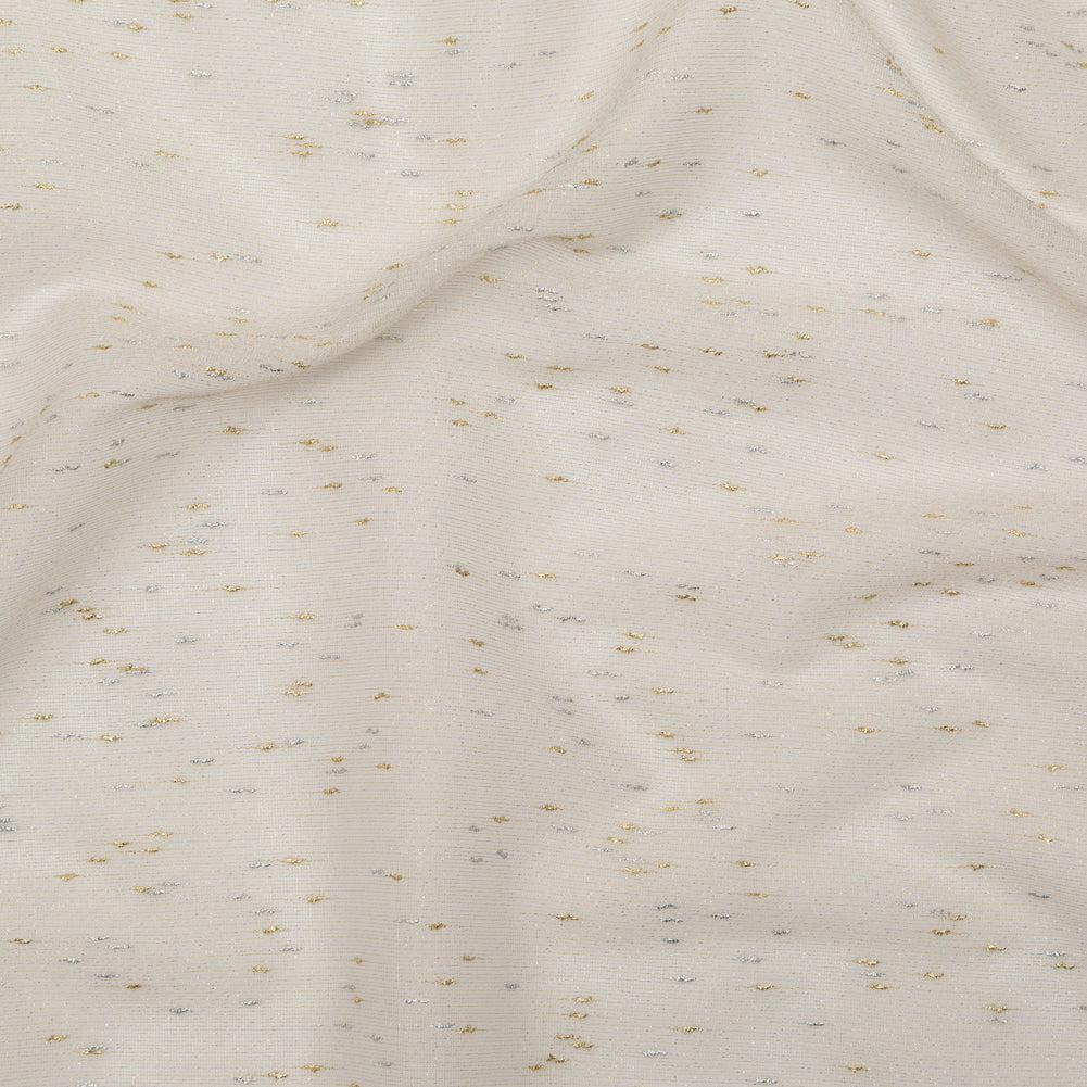 Metallic Gold and Silver Slubbed Scrim Metallic Gold and Silver Slubbed Scrim