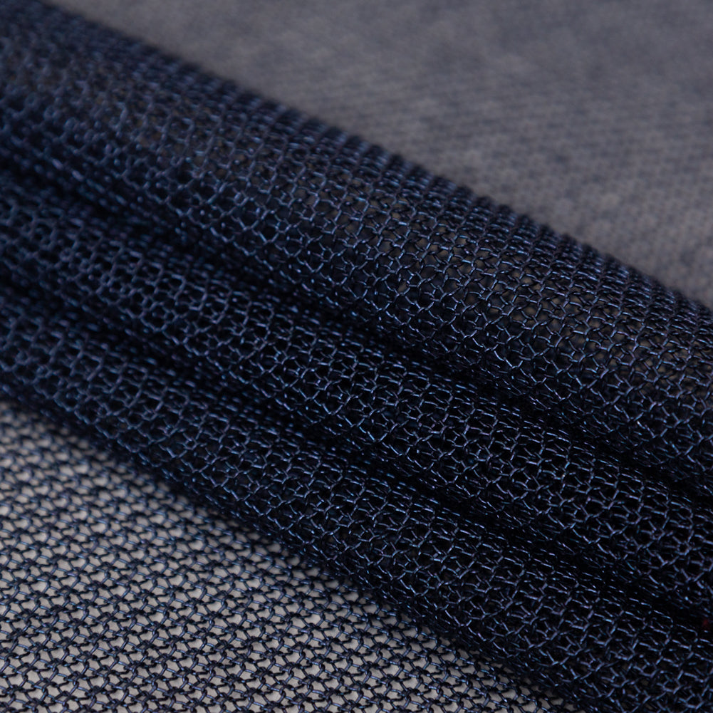 Metallic Faux Knit Chainmail - Navy Blue Detail Metallic Faux Knit Chainmail - Navy Blue Detail