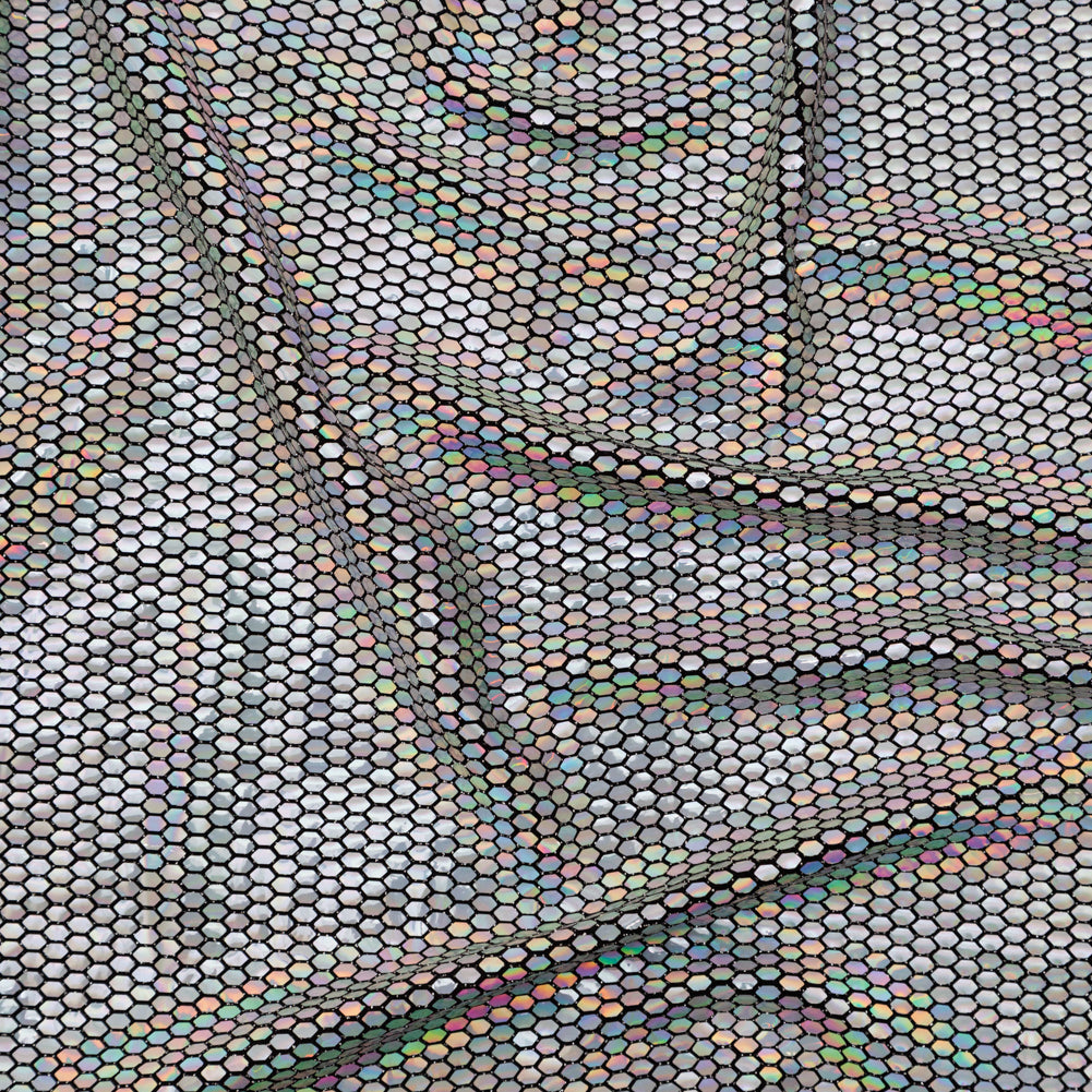 Holographic Geometric Reflective Stretch Knit Holographic Geometric Reflective Stretch Knit