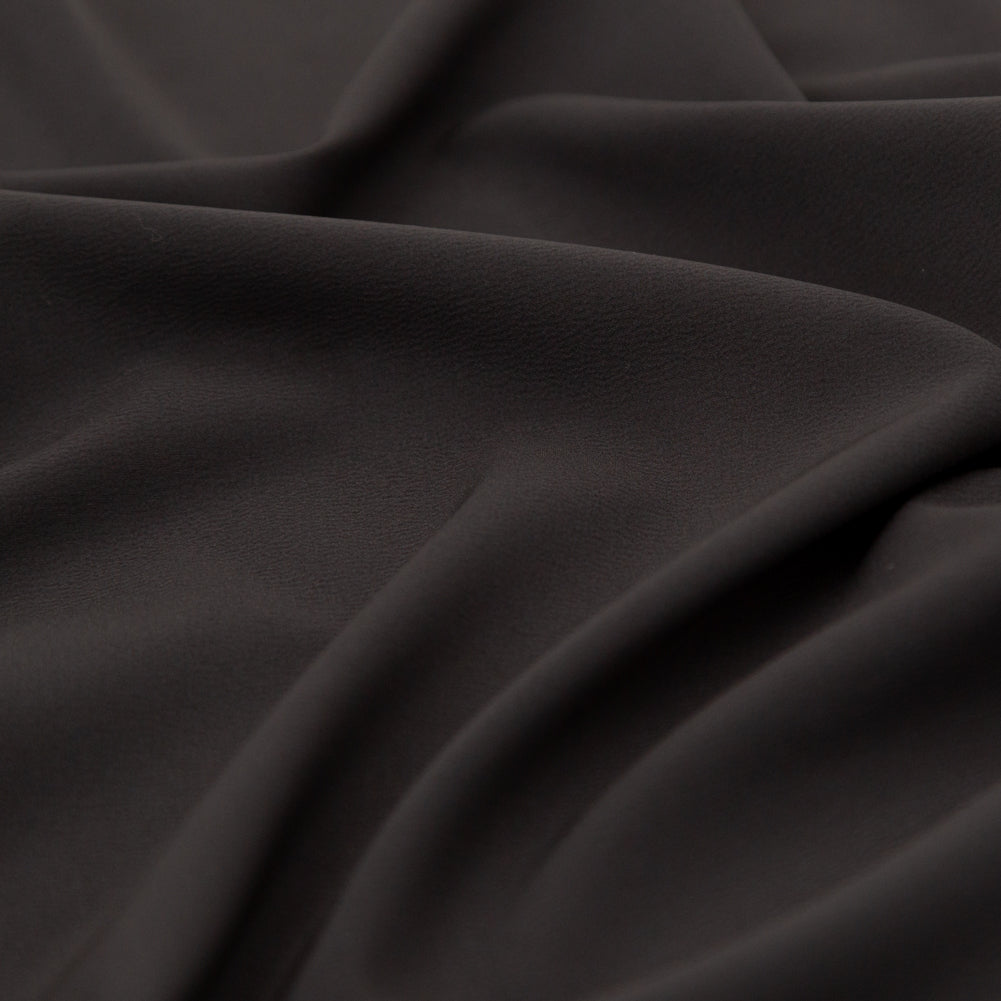 Theory Charcoal Stretch Polyester Crepe de Chine Detail Theory Charcoal Stretch Polyester Crepe de Chine Detail